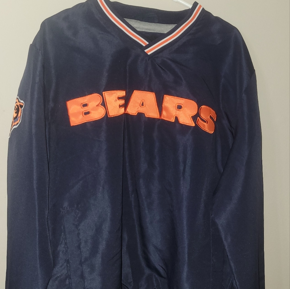 Mens NFL Chicago Bears Pullover Windbreaker Size L